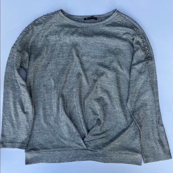 Silver Top with Stud Details - Picture 3 of 10